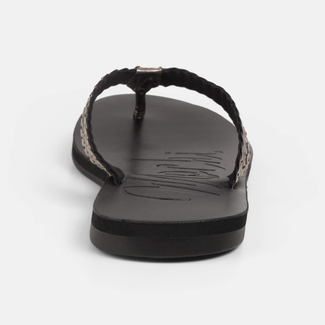 Mochi Women Gun-metal Casual Slippers (SKU: 32-1414-29-36)