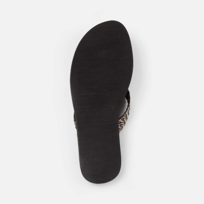 Mochi Women Gun-metal Casual Slippers (SKU: 32-1414-29-36)