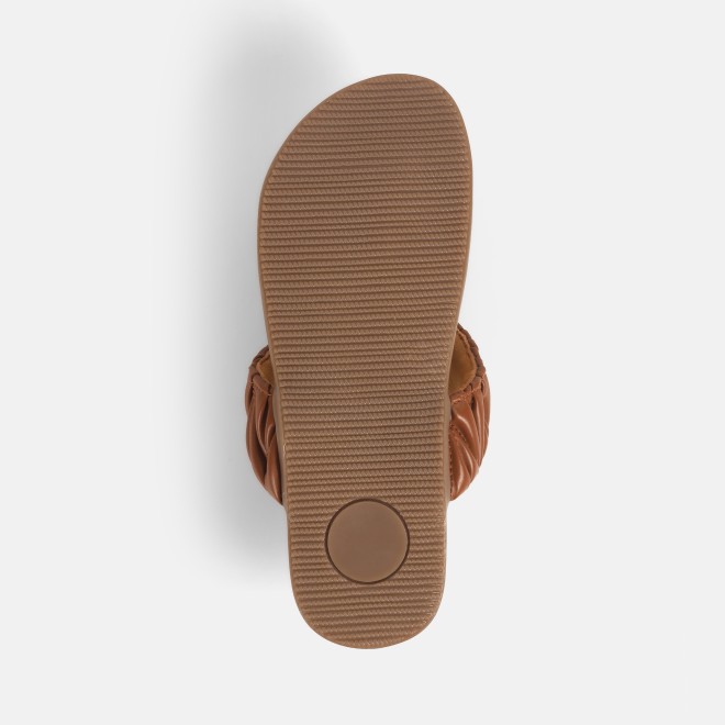 Mochi Women Tan Casual Slippers (SKU: 32-1428-23-36)