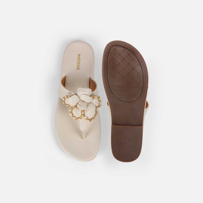 Mochi Women Off-white Casual Slippers (SKU: 32-1462-66-36)