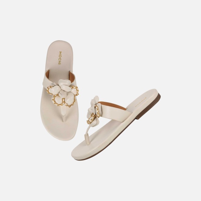 Mochi Women Off-white Casual Slippers (SKU: 32-1462-66-36)