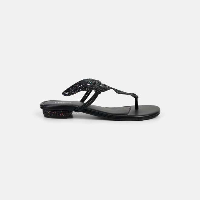 Mochi Women Black Ethnic Slippers (SKU: 32-1465-11-37)
