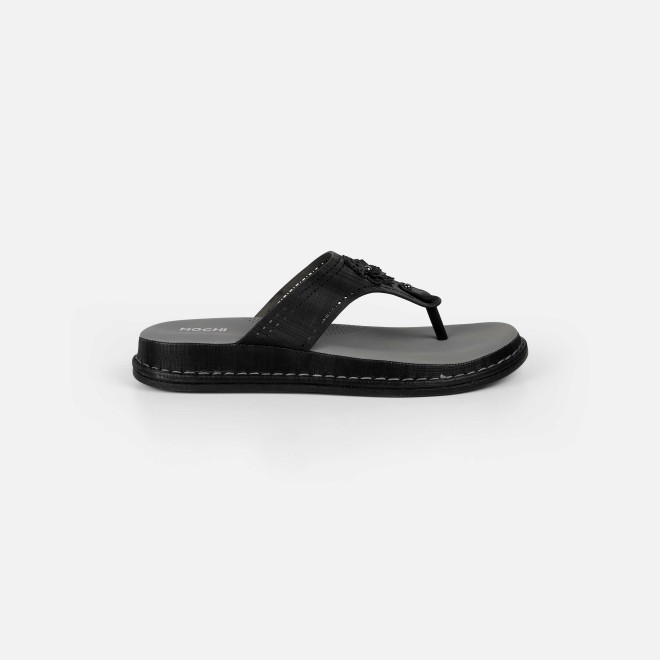Mochi Women Black Casual Slippers (SKU: 32-1467-11-36)
