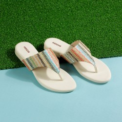 Mochi Women Off-white Casual Slippers