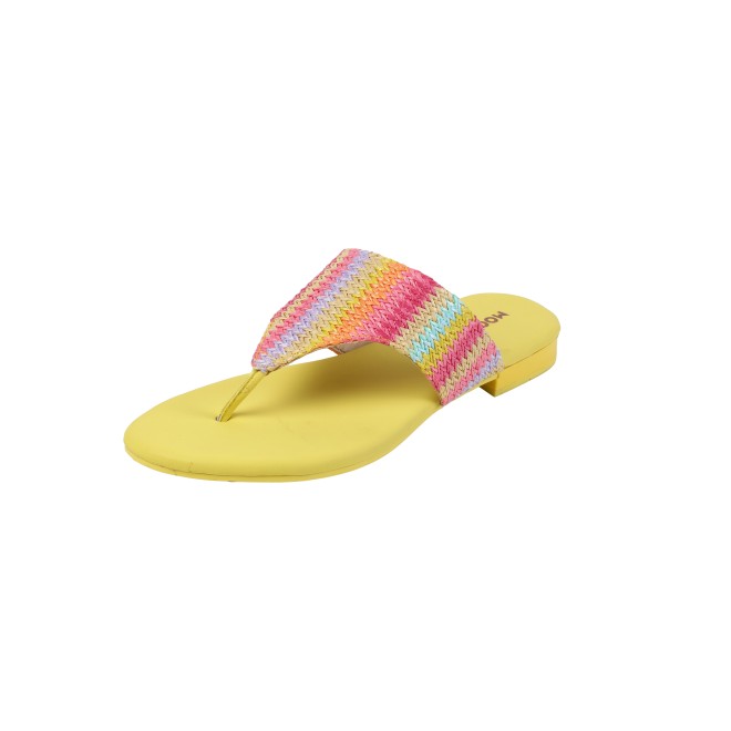 Mochi Women Yellow Casual Slippers (SKU: 32-1470-33-36)