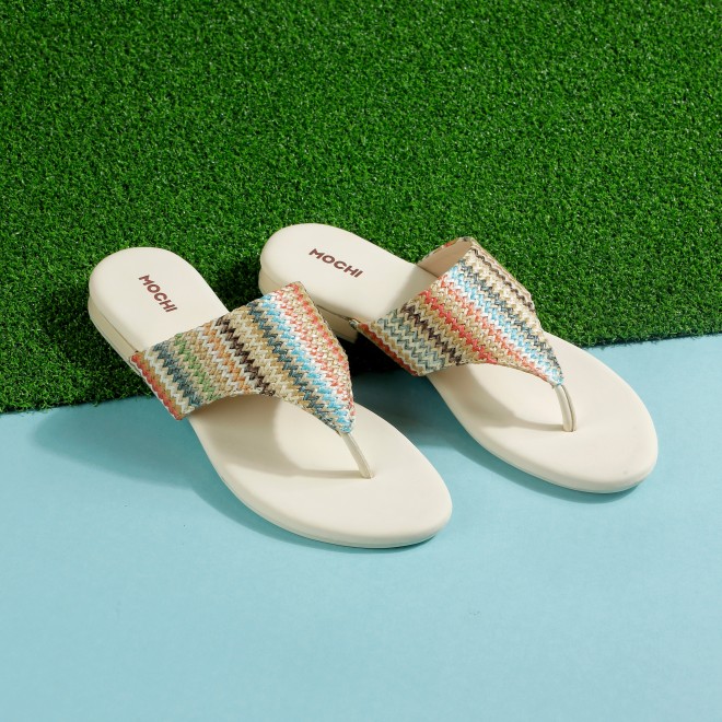 Mochi Women Off-white Casual Slippers (SKU: 32-1470-66-36)