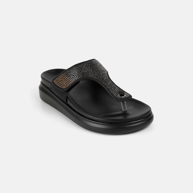 Mochi Women Black Casual Slippers (SKU: 32-1473-11-36)