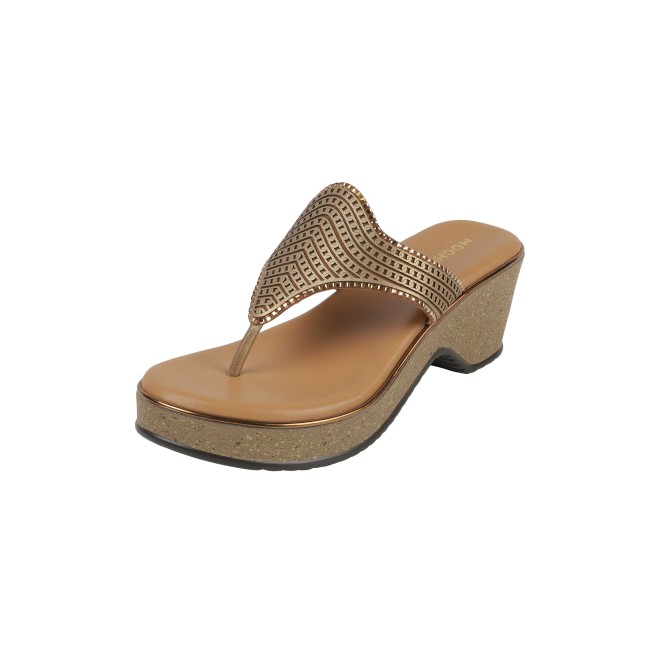 Mochi Women Antic-gold Casual Slip Ons (SKU: 32-1474-28-36)