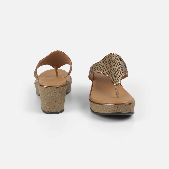Mochi Women Antic-gold Casual Slip Ons (SKU: 32-1474-28-36)