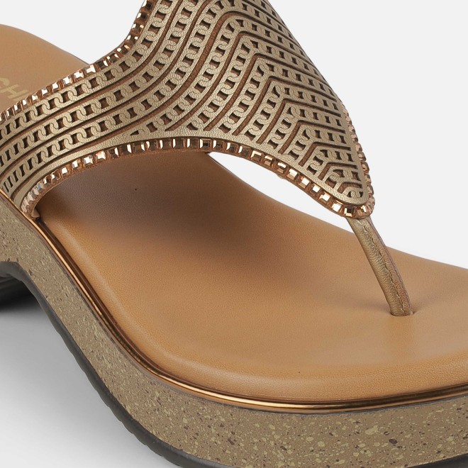 Mochi Women Antic-gold Casual Slip Ons (SKU: 32-1474-28-36)