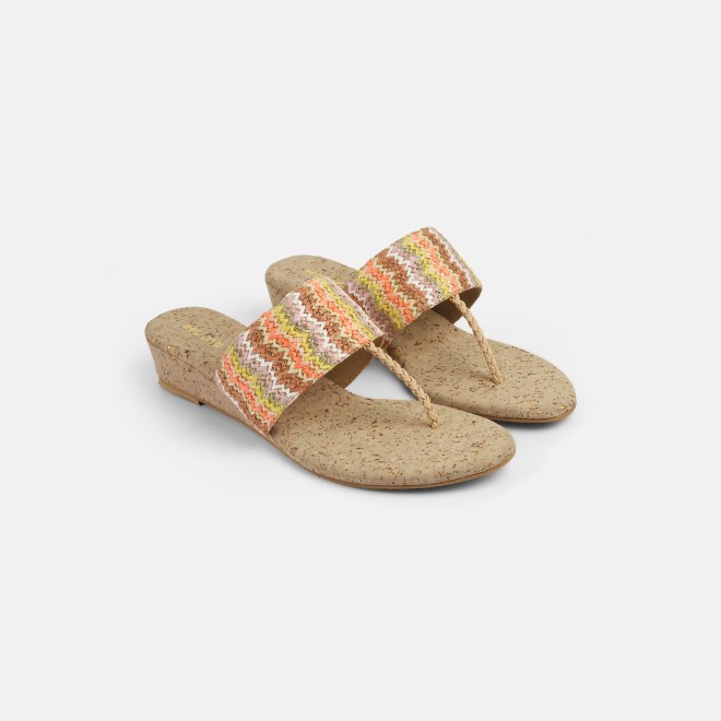 Mochi Women Beige-multi Casual Slip Ons (SKU: 32-1475-63-36)