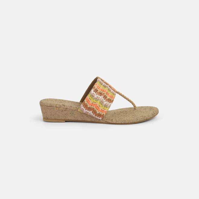 Mochi Women Beige-multi Casual Slip Ons (SKU: 32-1475-63-36)