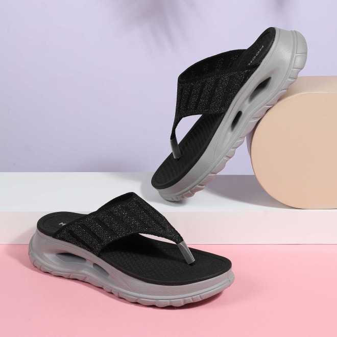 Women Black Casual Slippers