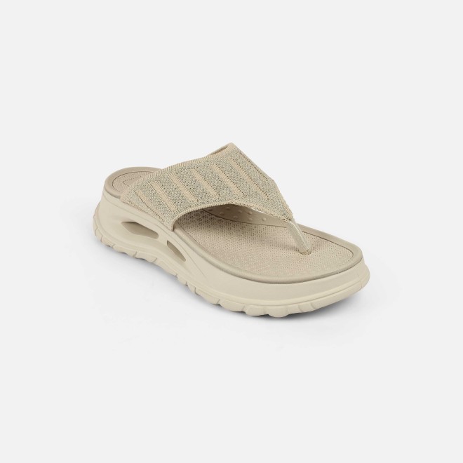 Mochi Women Beige Casual Slippers (SKU: 32-1477-20-36)