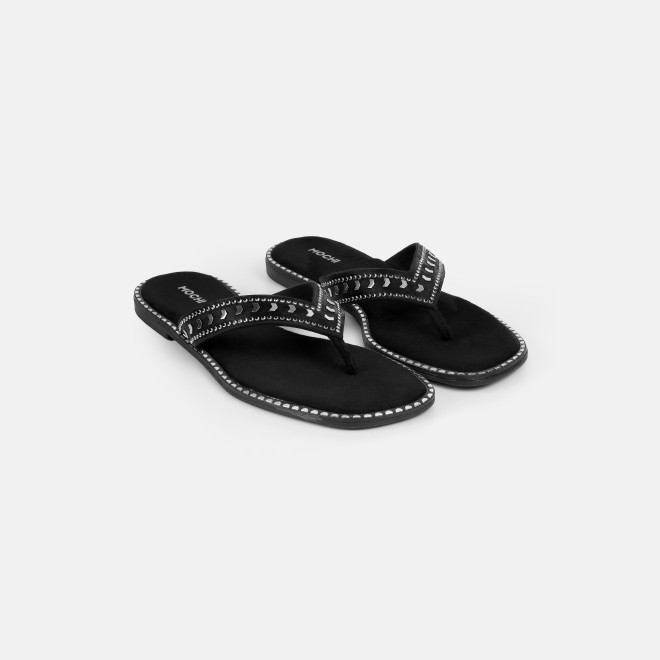 Mochi Women Black Casual Slippers (SKU: 32-1485-11-36)