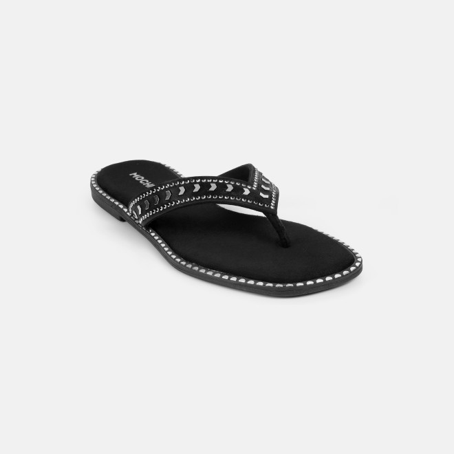 Mochi Women Black Casual Slippers (SKU: 32-1485-11-36)