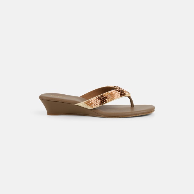 Mochi Women Beige-multi Ethnic Slip Ons (SKU: 32-1486-63-36)