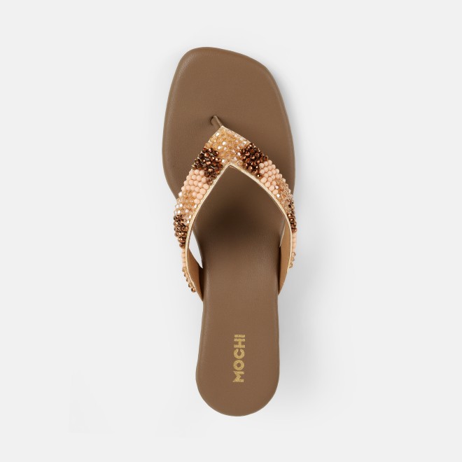 Mochi Women Beige-multi Ethnic Slip Ons (SKU: 32-1486-63-36)