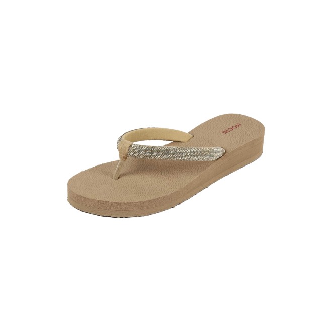 Mochi Women Beige Casual Slippers (SKU: 32-1487-20-36)