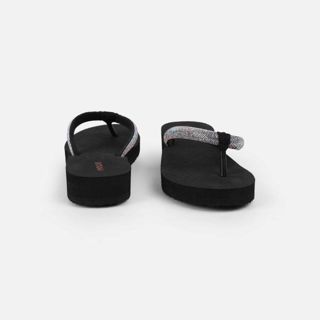 Mochi Women Black Casual Slippers (SKU: 32-1487-11-36)