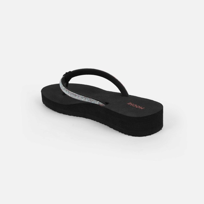 Mochi Women Black Casual Slippers (SKU: 32-1487-11-36)