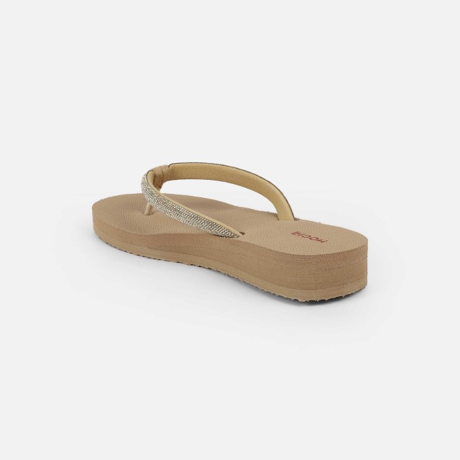 Mochi Women Beige Casual Slippers (SKU: 32-1487-20-36)