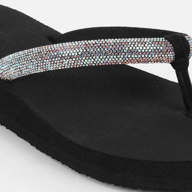 Mochi Women Black Casual Slippers (SKU: 32-1487-11-36)