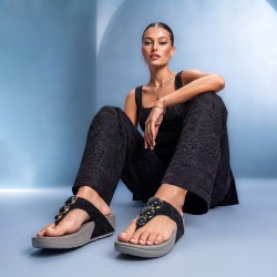 Mochi Women Black Casual Slippers
