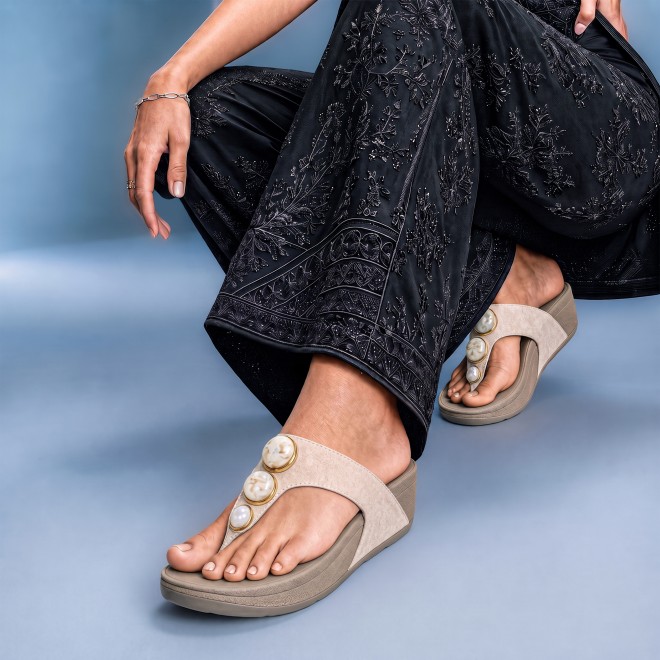 Mochi Women Beige Casual Slippers (SKU: 32-1502-20-36)