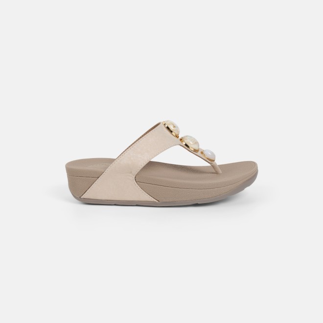 Mochi Women Beige Casual Slippers (SKU: 32-1502-20-36)