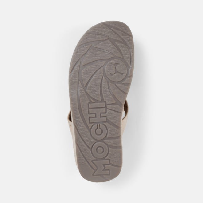 Mochi Women Beige Casual Slippers (SKU: 32-1502-20-36)