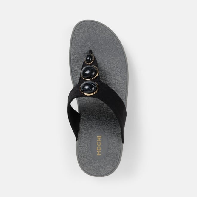 Mochi Women Black Casual Slippers (SKU: 32-1502-11-36)