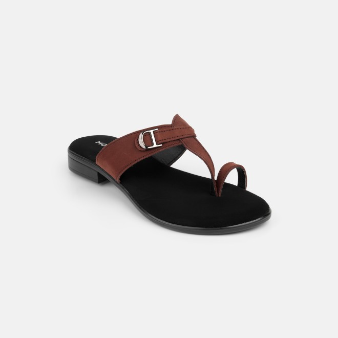 Mochi Women Brown Casual Slippers (SKU: 32-1503-12-36)