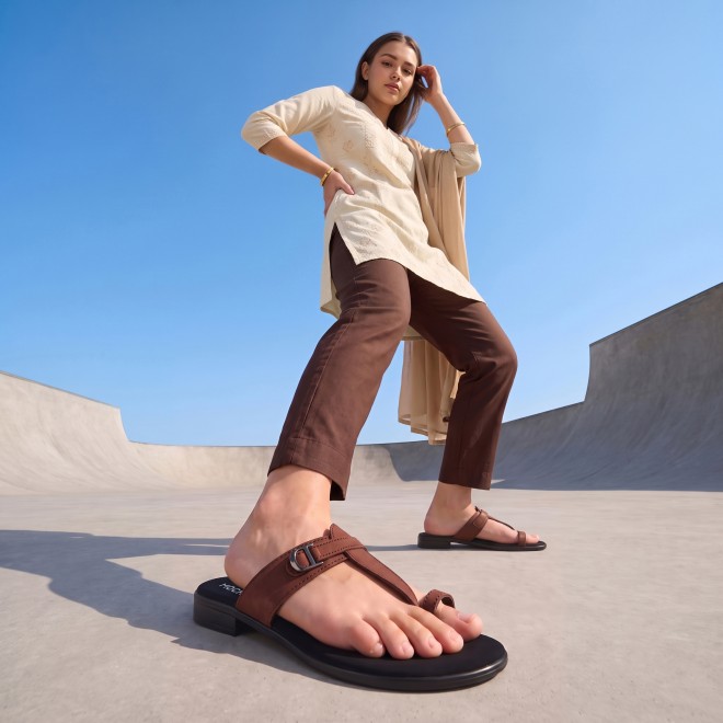 Mochi Women Brown Casual Slippers (SKU: 32-1503-12-36)