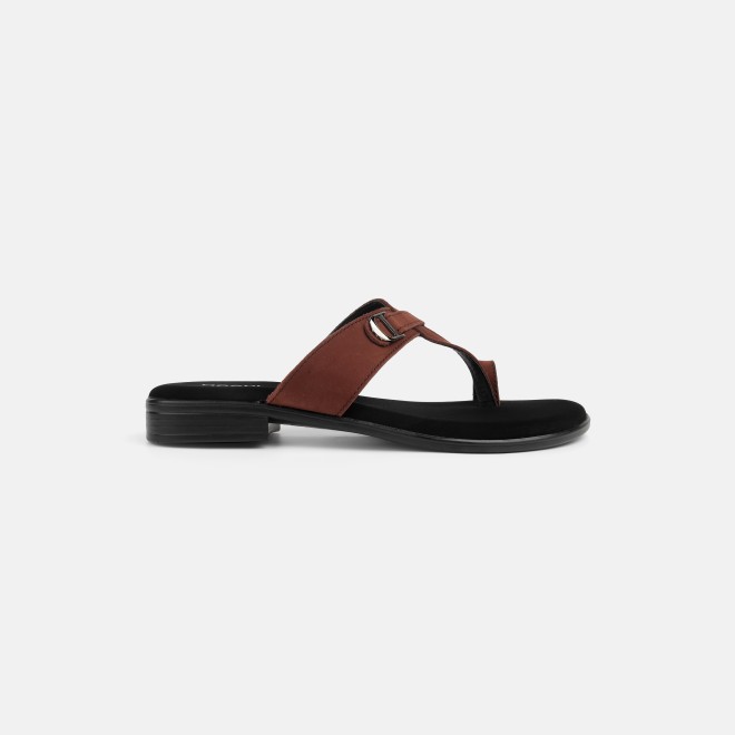 Mochi Women Brown Casual Slippers (SKU: 32-1503-12-36)
