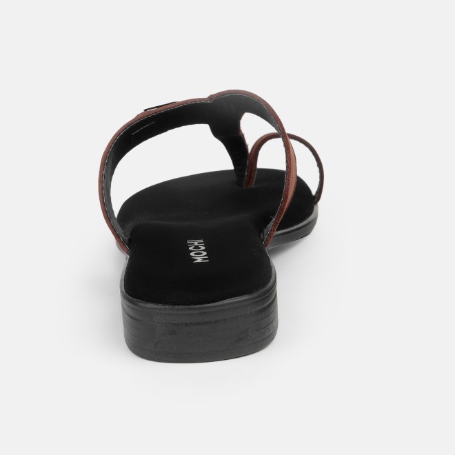 Mochi Women Brown Casual Slippers (SKU: 32-1503-12-36)