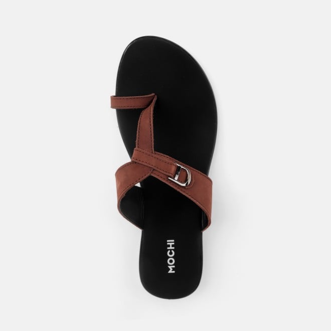 Mochi Women Brown Casual Slippers (SKU: 32-1503-12-36)