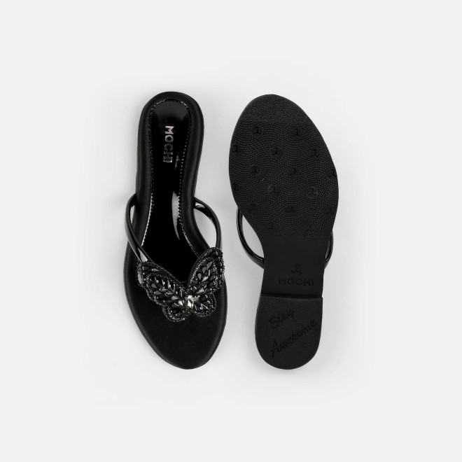 Mochi Women Black Casual Slippers (SKU: 32-1506-11-36)