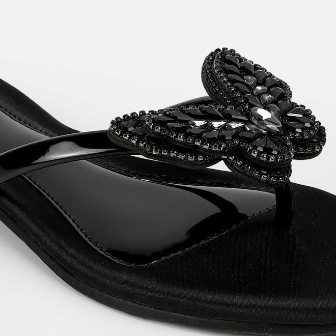 Mochi Women Black Casual Slippers (SKU: 32-1506-11-36)