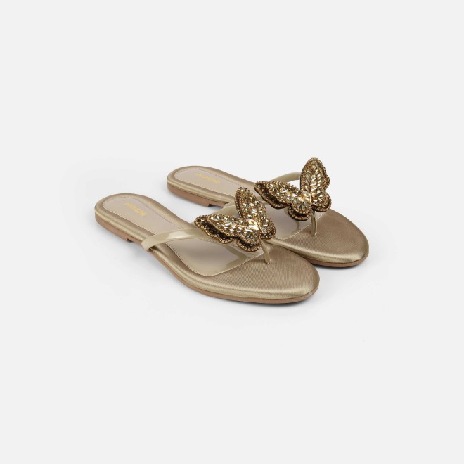 Mochi Women Antic-gold Casual Slippers (SKU: 32-1506L-28-42)