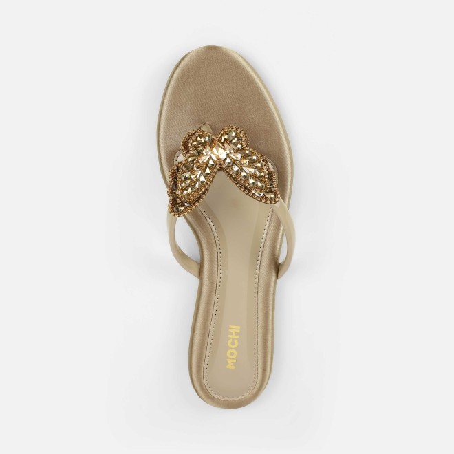 Mochi Women Antic-gold Casual Slippers (SKU: 32-1506L-28-42)