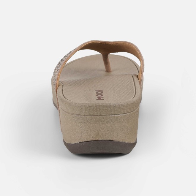 Mochi Women Beige Casual Slippers (SKU: 32-1507-20-36)