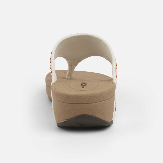 Mochi Women White-multi Casual Slippers (SKU: 32-1510-76-36)