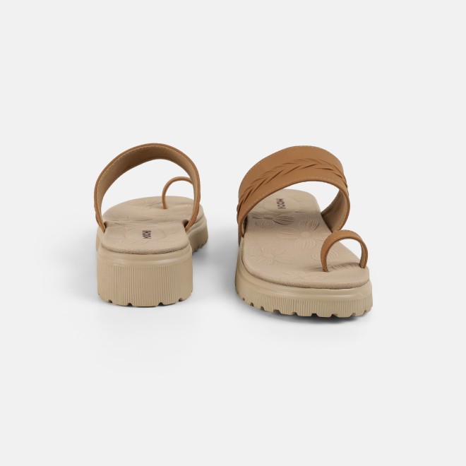 Mochi Women Tan Casual Slip Ons (SKU: 32-1529-23-36)
