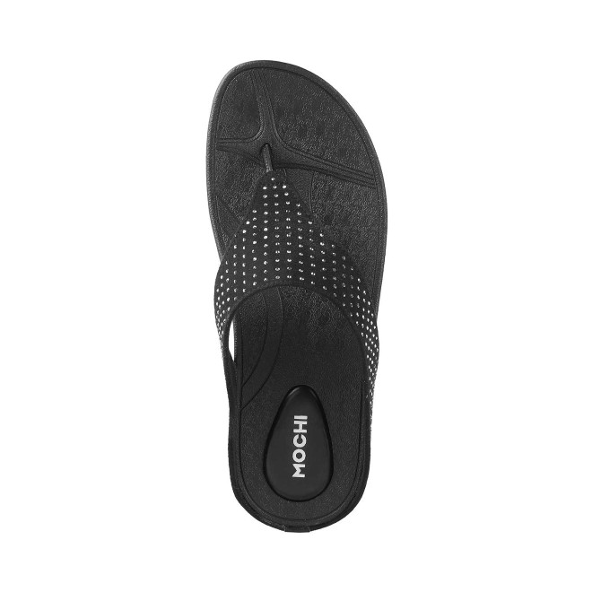 Mochi Women Black Casual Slippers (SKU: 32-1555-11-36)