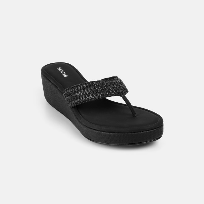 Mochi Women Black Casual Slip Ons (SKU: 32-1562-11-36)