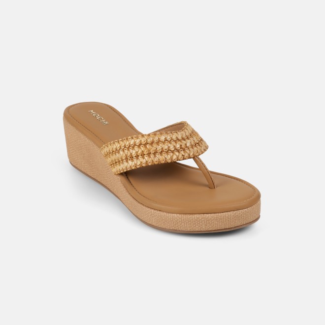 Mochi Women Beige-red Casual Slip Ons (SKU: 32-1562-89-36)