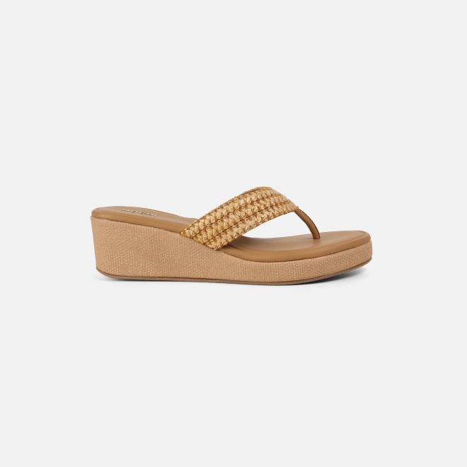 Mochi Women Beige-red Casual Slip Ons (SKU: 32-1562-89-36)