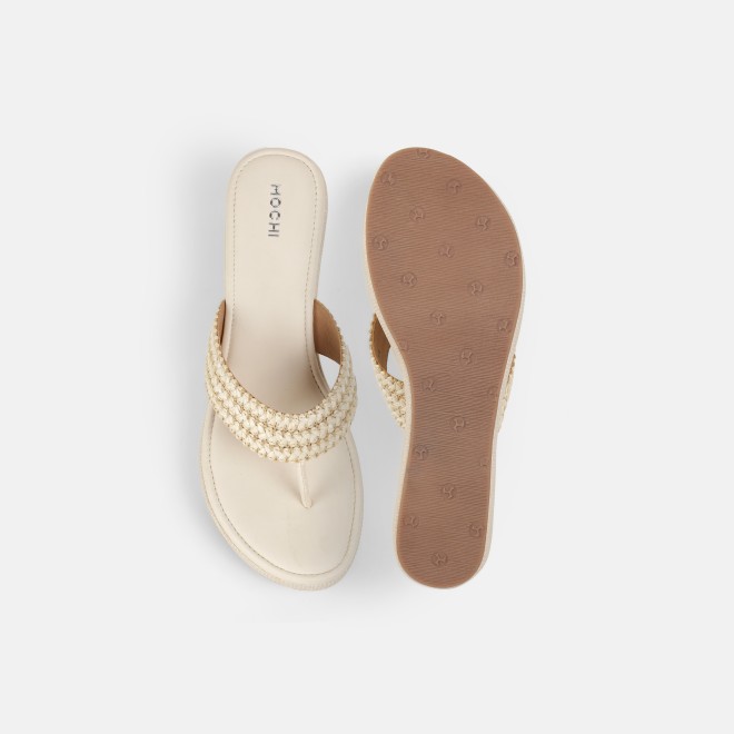 Mochi Women Off-white Casual Slip Ons (SKU: 32-1562-66-36)