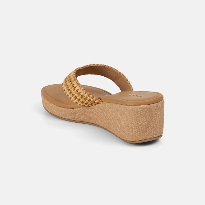 Mochi Women Beige-red Casual Slip Ons (SKU: 32-1562-89-36)